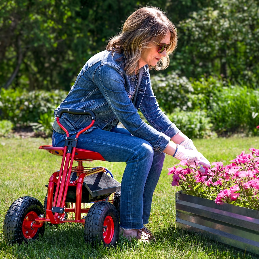 Image 899695_ALTMORE37.jpg, Product 899-695 / Price $247.35, Rolling Garden Cart with Extendable Handle from Sunnydaze Décor on TSC.ca's Home & Garden department