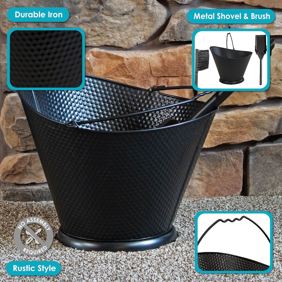 Image 899704_ALTMORE2.jpg, Product 899-704 / Price $103.75, Iron Ash Bucket + Brush and Shovel - Black from Sunnydaze Décor on TSC.ca's Kitchen department