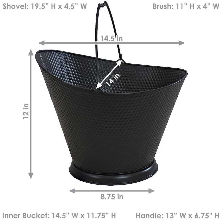 Image 899704_ALTMORE3.jpg, Product 899-704 / Price $103.75, Iron Ash Bucket + Brush and Shovel - Black from Sunnydaze Décor on TSC.ca's Kitchen department