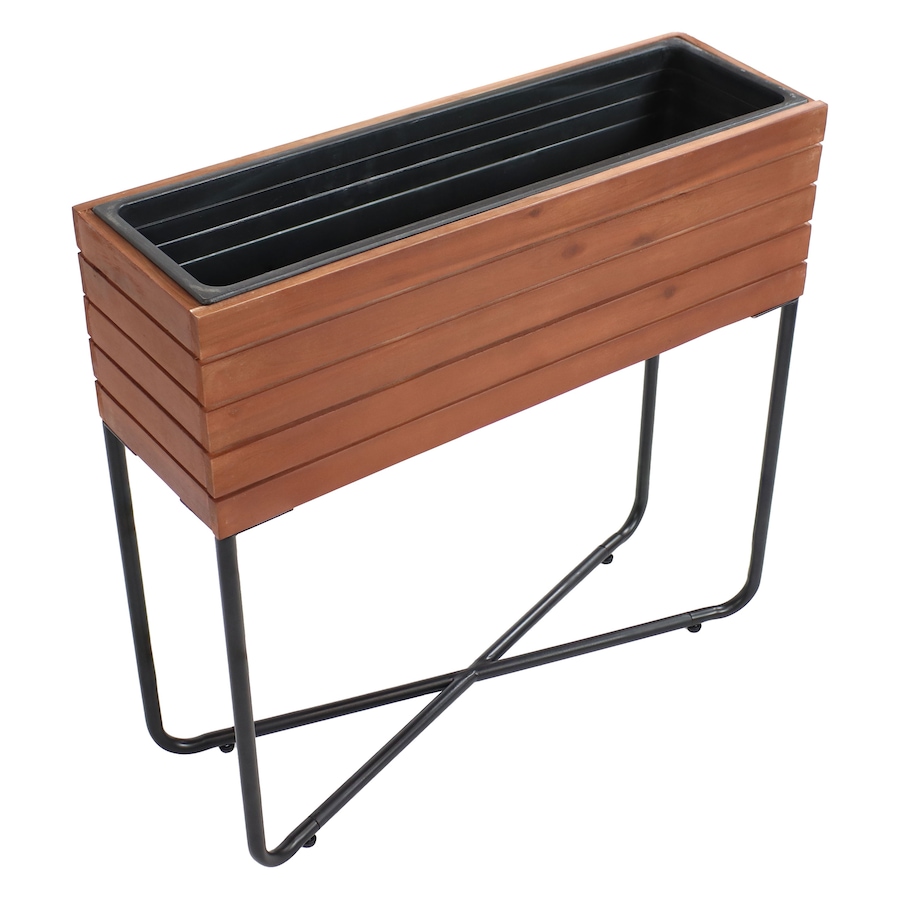 Image 899710.jpg, Product 899-710 / Price $162.85, Acacia Wood Slatted Planter Box with Oil-Stained Finish from Sunnydaze Décor on TSC.ca's Home & Garden department