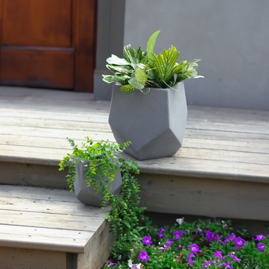 Image 899729_ALTMORE18.jpg, Product 899-729 / Price $134.55, 2-Piece Lightweight Cement Planters - Moondust from Sunnydaze Décor on TSC.ca's Home & Garden department