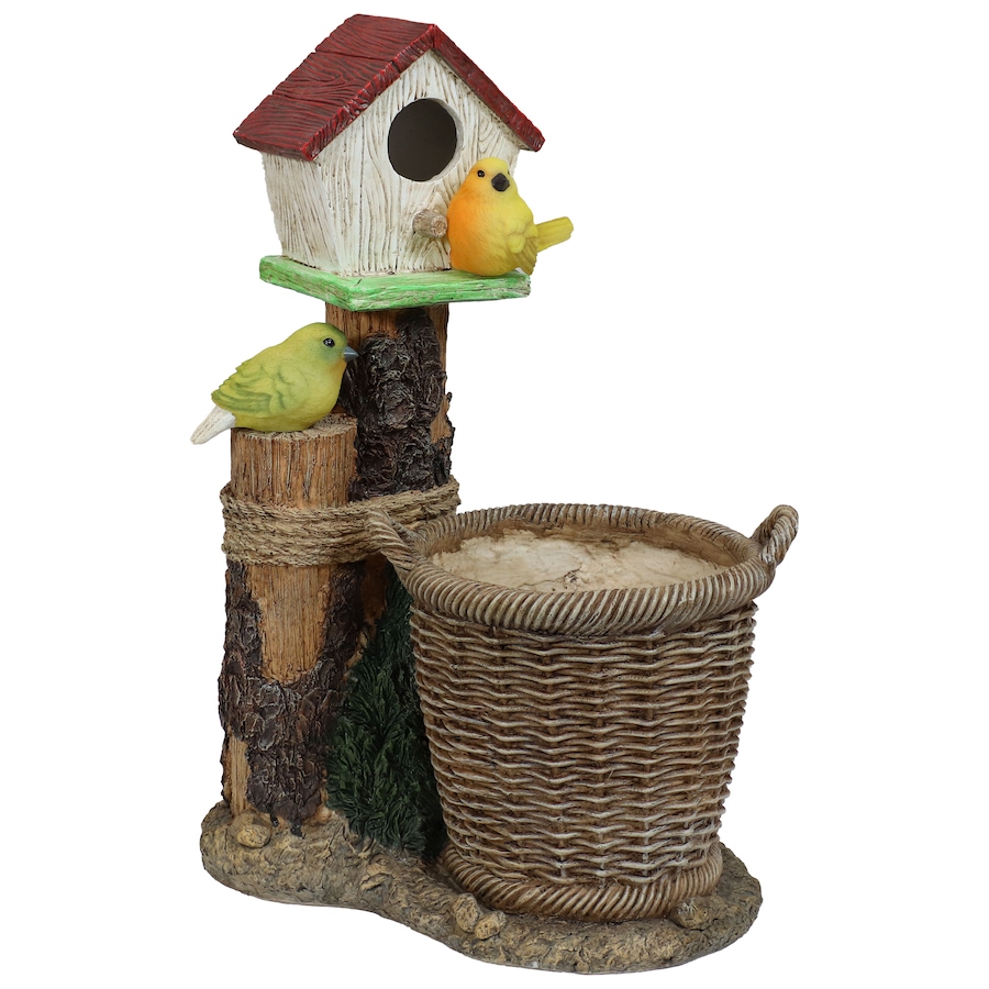 Image 899842.jpg, Product 899-842 / Price $110.65, Solar LED Polyresin Planter and Bird House from Sunnydaze Décor on TSC.ca's Home & Garden department