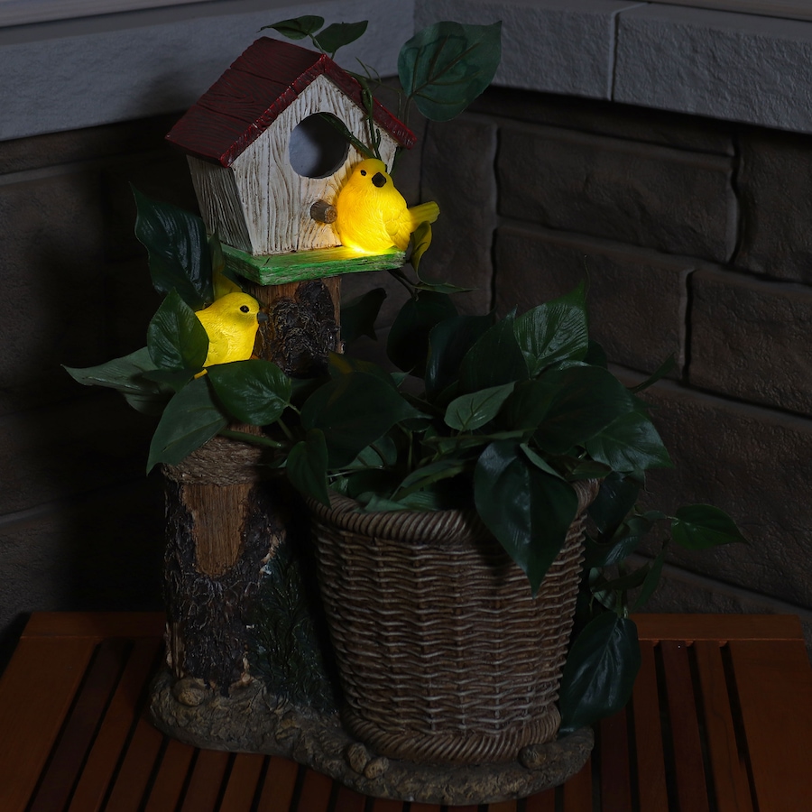Image 899842_ALTMORE12.jpg, Product 899-842 / Price $110.65, Solar LED Polyresin Planter and Bird House from Sunnydaze Décor on TSC.ca's Home & Garden department