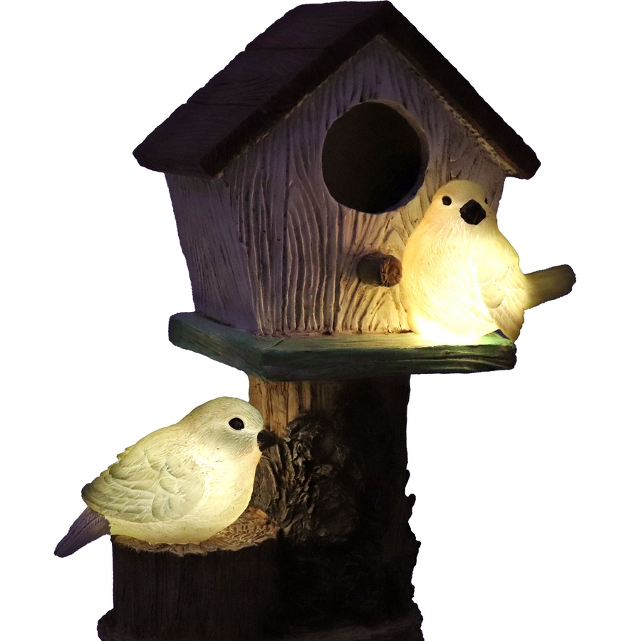 Image 899842_ALTMORE21.jpg, Product 899-842 / Price $110.65, Solar LED Polyresin Planter and Bird House from Sunnydaze Décor on TSC.ca's Home & Garden department