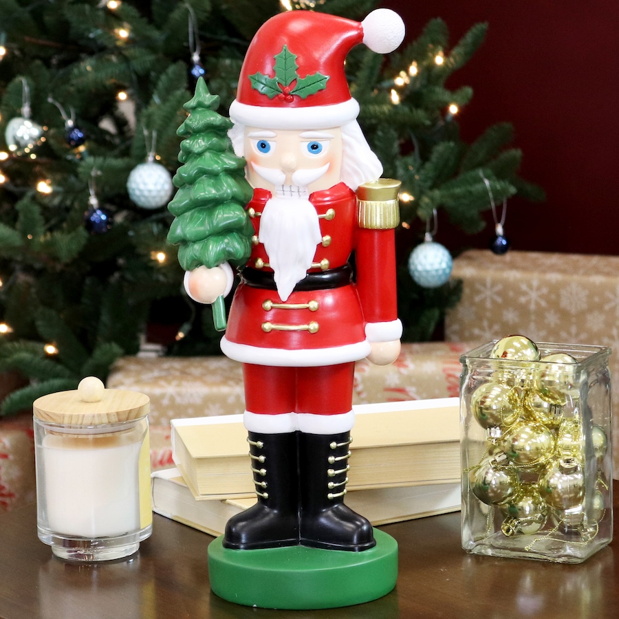 Image 899894_ALTMORE21.jpg, Product 899-894 / Price $76.05, Santa Claus with Tree Indoor Nutcracker Christmas Statue - 17-Inch from Sunnydaze Décor on TSC.ca's Home & Garden department