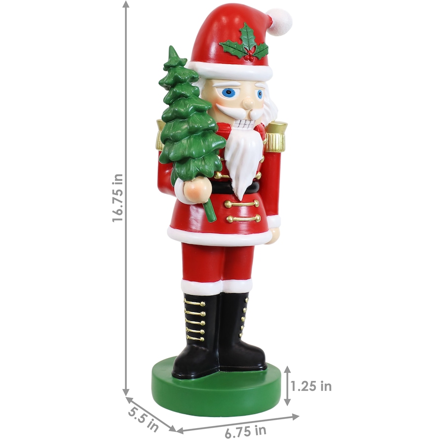 Image 899894_ALTMORE3.jpg, Product 899-894 / Price $76.05, Santa Claus with Tree Indoor Nutcracker Christmas Statue - 17-Inch from Sunnydaze Décor on TSC.ca's Home & Garden department