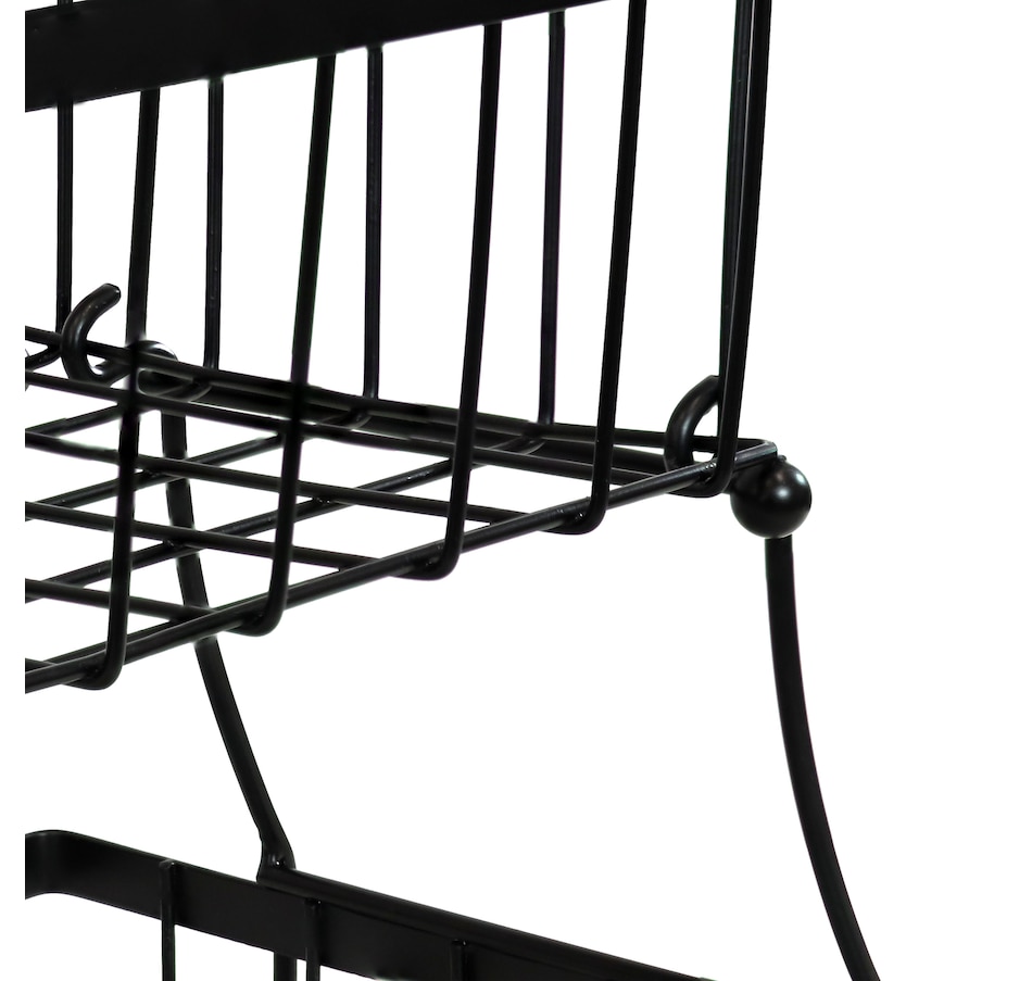 Image 899900_ALTMORE4.jpg, Product 899-900 / Price $61.05, 2-Tier Collapsible Storage Basket with Nonslip Feet - Black from Sunnydaze Décor on TSC.ca's Home & Garden department