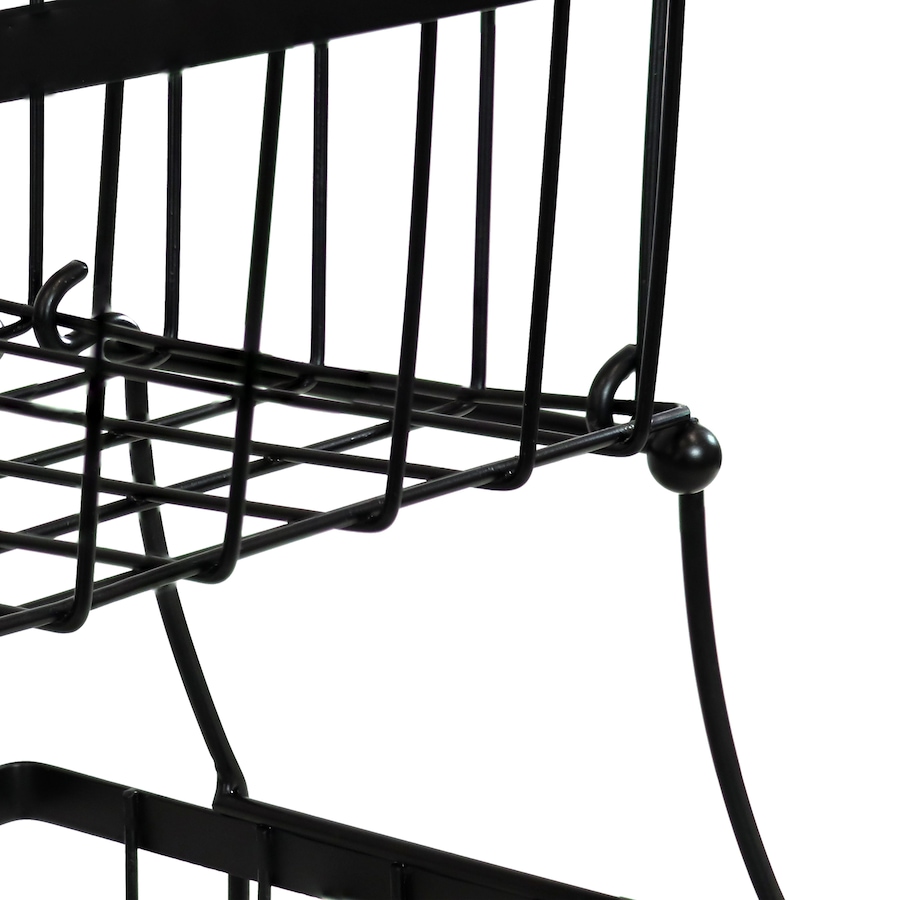 Image 899900_ALTMORE4.jpg, Product 899-900 / Price $61.05, 2-Tier Collapsible Storage Basket with Nonslip Feet - Black from Sunnydaze Décor on TSC.ca's Home & Garden department