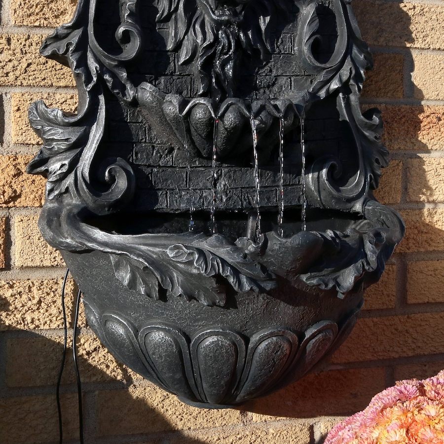 Image 899937_ALTMORE18.jpg, Product 899-937 / Price $465.35, Stoic Courage Lion Head Solar Wall Fountain - Battery Backup - 30-Inch from Sunnydaze Décor on TSC.ca's Home & Garden department