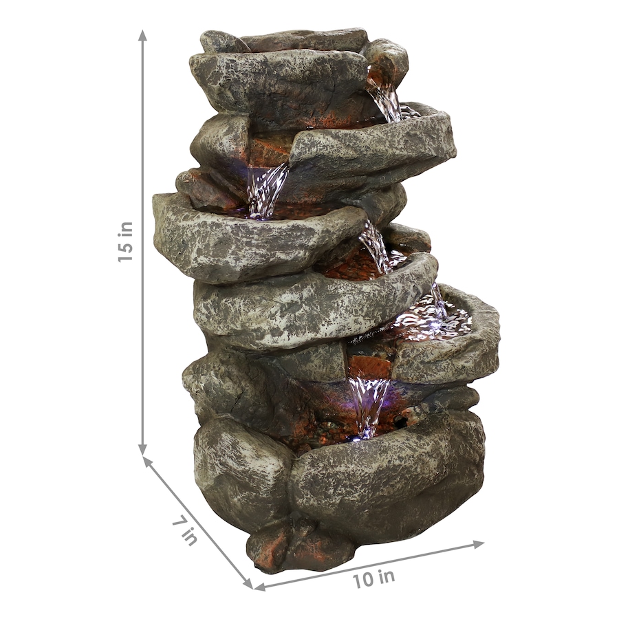 Image 899948_ALTMORE3.jpg, Product 899-948 / Price $136.05, Six-Tier Stone Falls Tabletop Fountain from Sunnydaze Décor on TSC.ca's Home & Garden department