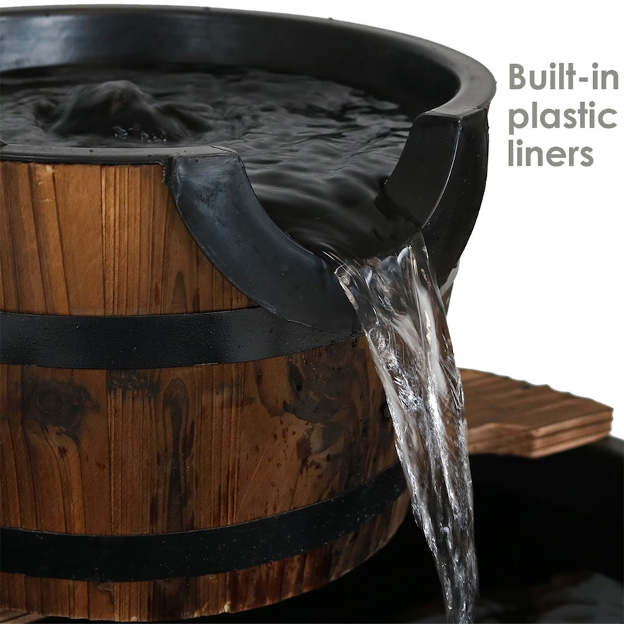 Image 899953_ALTMORE16.jpg, Product 899-953 / Price $498.65, Three-Tier Stacked Wooden Barrel Fountain from Sunnydaze DĂŠcor on TSC.ca's Home & Garden department