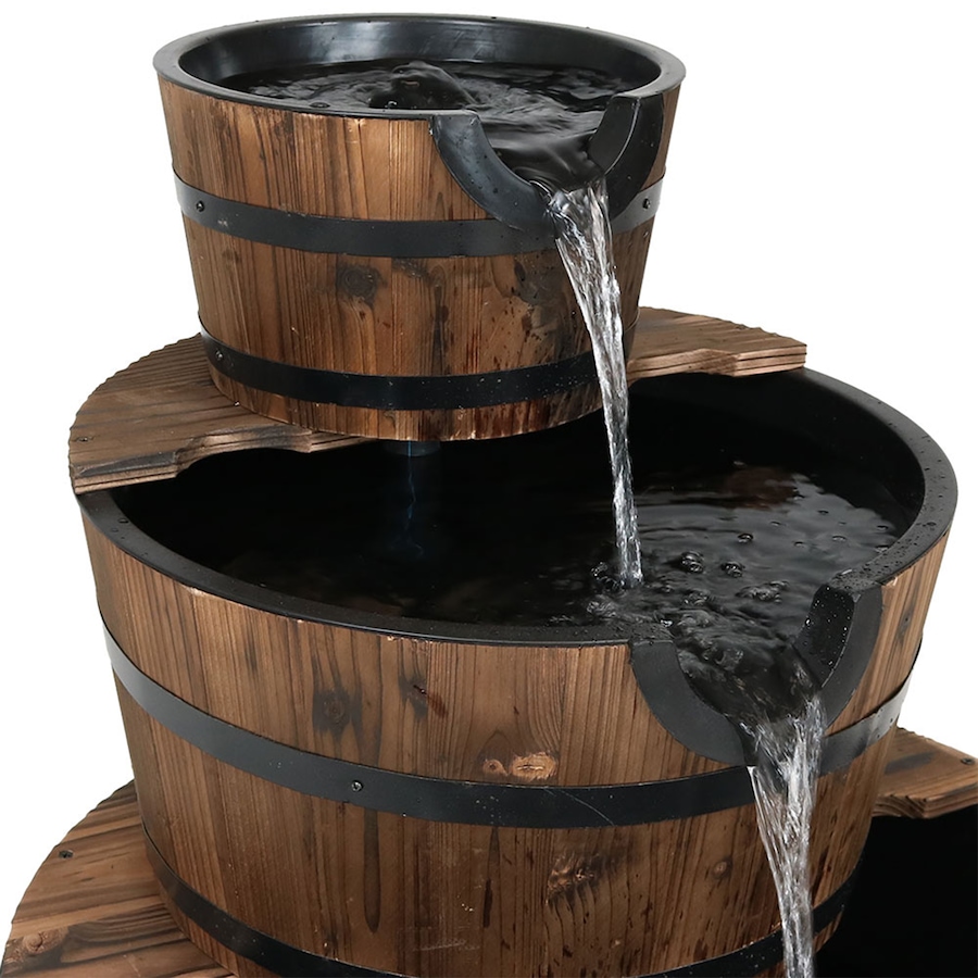 Image 899953_ALTMORE4.jpg, Product 899-953 / Price $498.65, Three-Tier Stacked Wooden Barrel Fountain from Sunnydaze DĂŠcor on TSC.ca's Home & Garden department