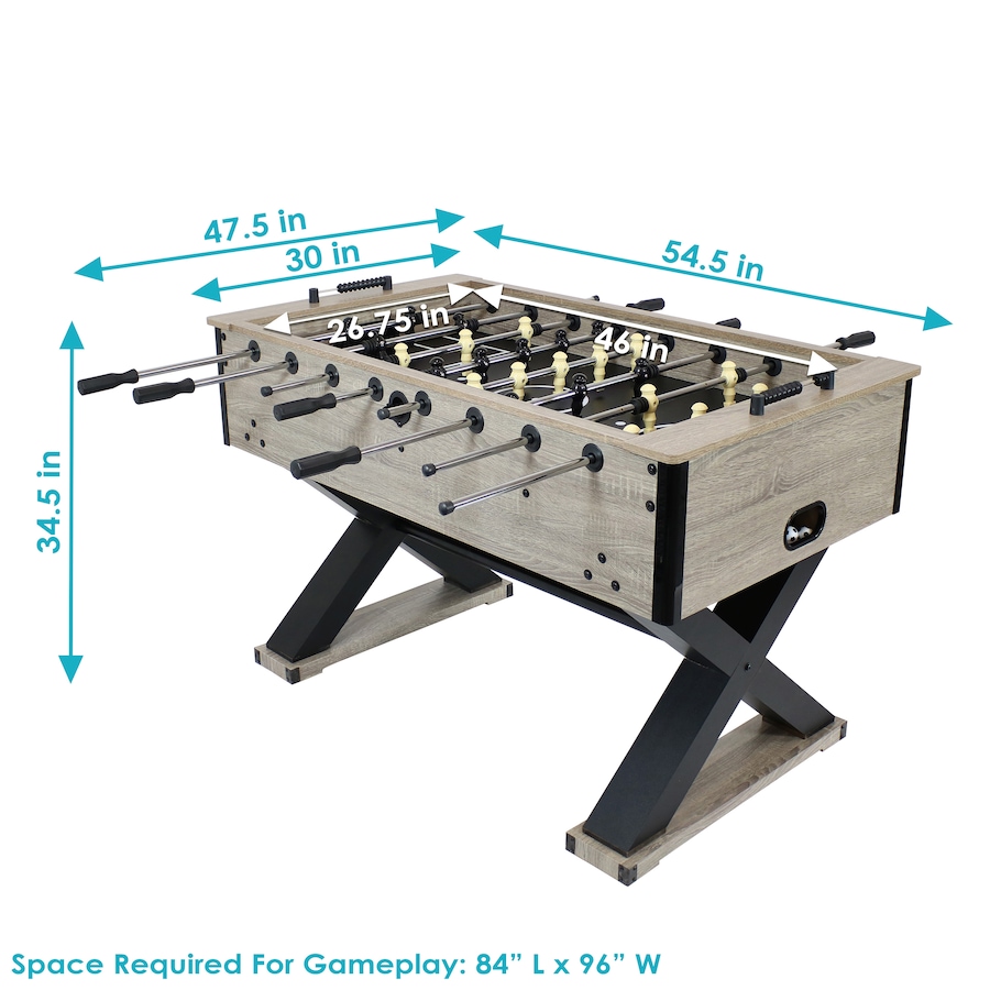 Image 899967_ALTMORE3.jpg, Product 899-967 / Price $693.05, Delano Indoor Foosball Table with Gray Wood Look - 54.5-Inch from Sunnydaze Décor on TSC.ca's Home & Garden department