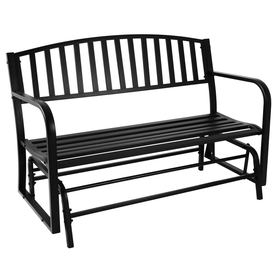 Image 899999.jpg, Product 899-999 / Price $381.95, Black Steel Patio Glider Bench - 50-Inch from Sunnydaze Décor on TSC.ca's Home & Garden department