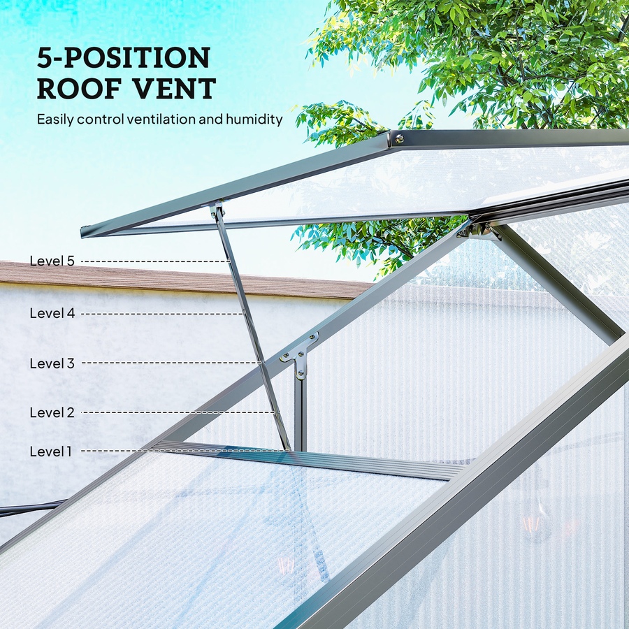 Image 904406_ALTMORE6.jpg, Product 904-406 / Price $199.99, Outsunny 6' x 2.5' Polycarbonate Greenhouse Aluminium Walk-in Green House from Outsunny on TSC.ca's Home & Garden department