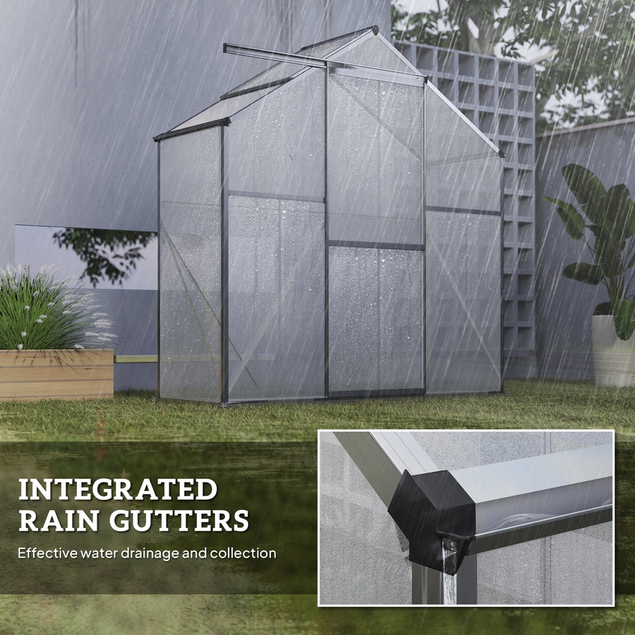Image 904406_ALTMORE7.jpg, Product 904-406 / Price $199.99, Outsunny 6' x 2.5' Polycarbonate Greenhouse Aluminium Walk-in Green House from Outsunny on TSC.ca's Home & Garden department