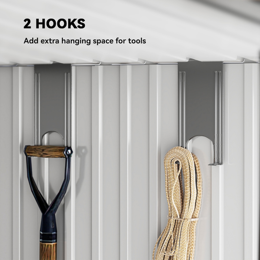 Image 904407_ALTMORE3.jpg, Product 904-407 / Price $326.99, Outsunny 6.5'x4' Lockable Outdoor Storage Shed w/ Foundation Sliding Doors from Outsunny on TSC.ca's Home & Garden department