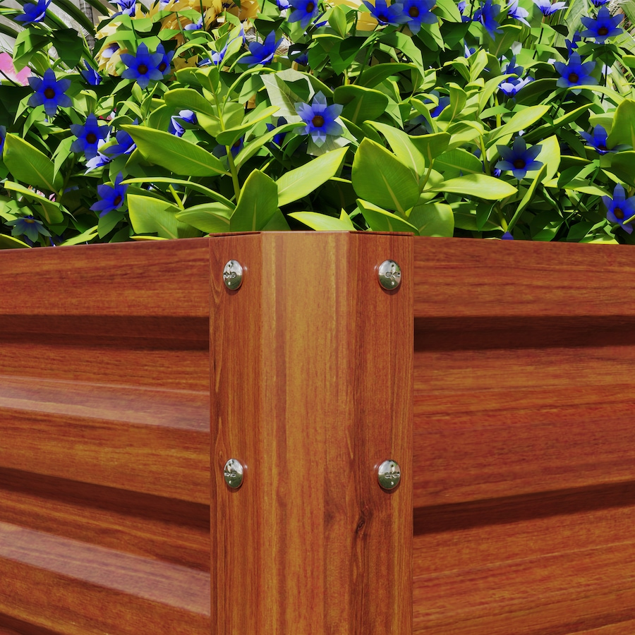 Image 904411_ALTMORE7.jpg, Product 904-411 / Price $72.99, Outsunny Raised Garden Beds Set of 2, Galvanized Planter Box, Dark Brown Wood Effect from Outsunny on TSC.ca's Home & Garden department