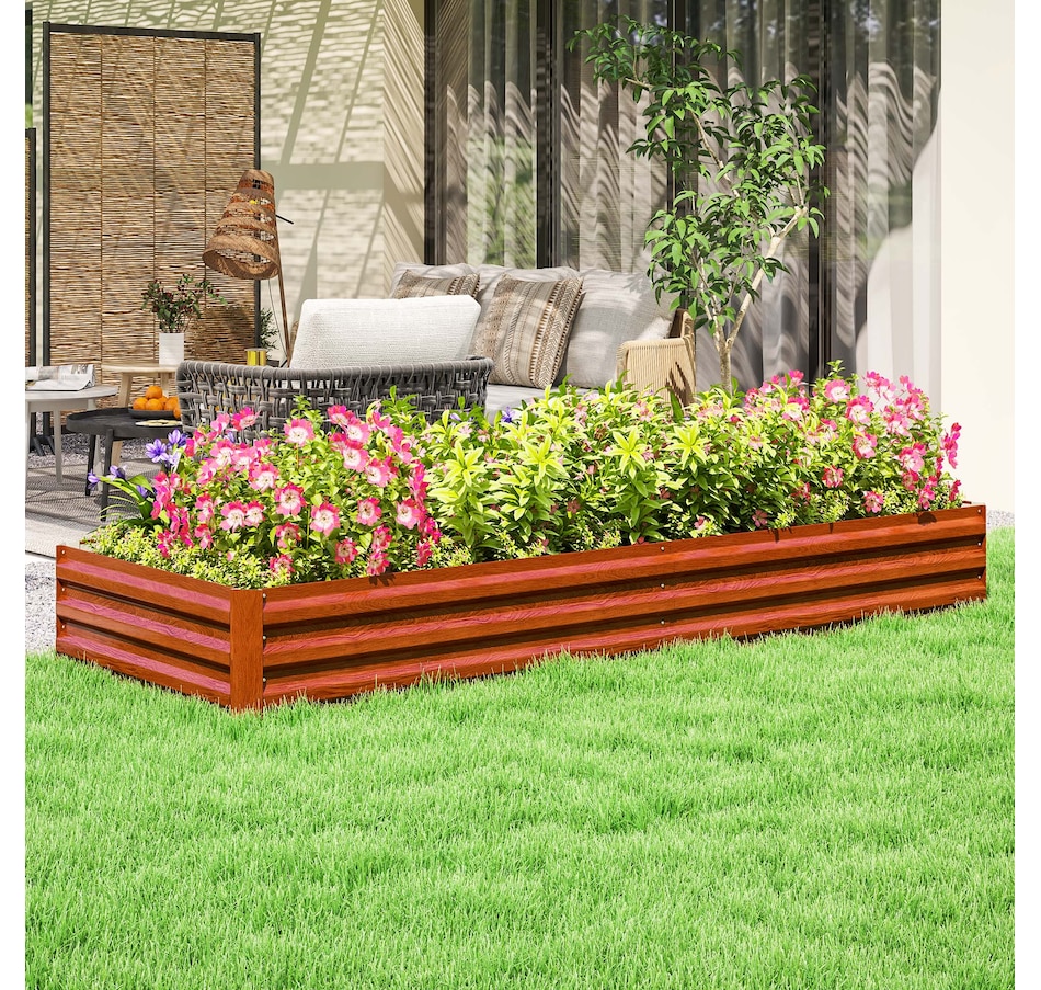 Image 904418_ALTMORE1.jpg, Product 904-418 / Price $66.99, Outsunny Galvanized Raised Garden Bed Metal Planter Box Easy Quick Setup Green from Outsunny on TSC.ca's Home & Garden department