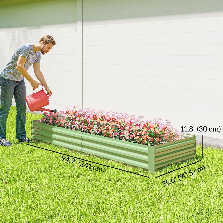 Image 904418_ALTMORE10.jpg, Product 904-418 / Price $69.99, Outsunny Galvanized Raised Garden Bed Metal Planter Box Easy Quick Setup Green from Outsunny on TSC.ca's Home & Garden department