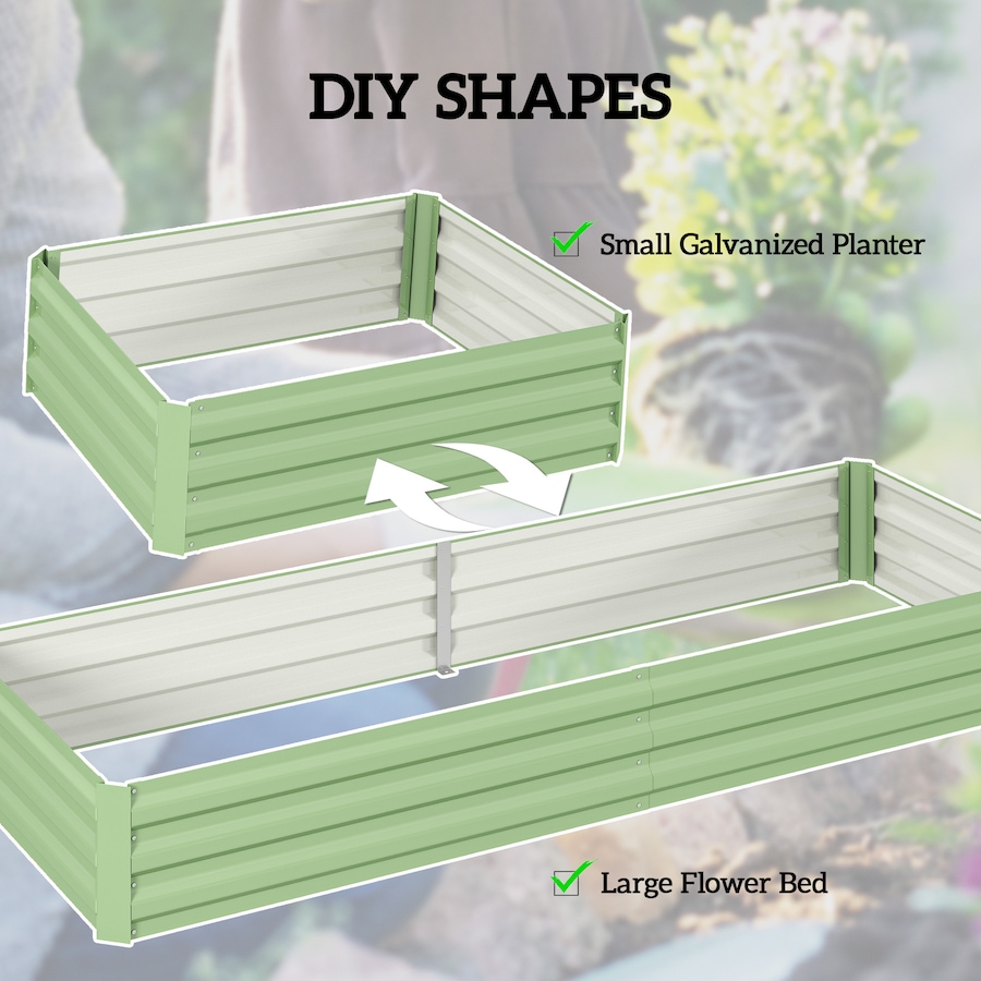 Image 904418_ALTMORE12.jpg, Product 904-418 / Price $69.99, Outsunny Galvanized Raised Garden Bed Metal Planter Box Easy Quick Setup Green from Outsunny on TSC.ca's Home & Garden department