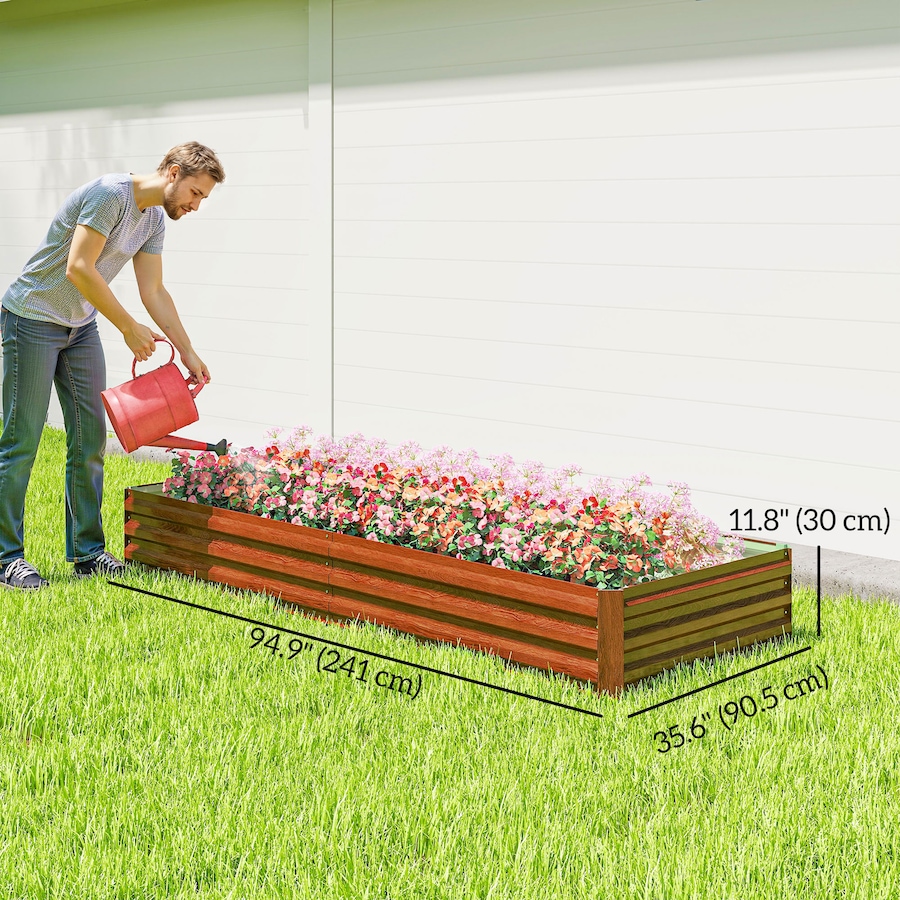 Image 904418_ALTMORE2.jpg, Product 904-418 / Price $69.99, Outsunny Galvanized Raised Garden Bed Metal Planter Box Easy Quick Setup Green from Outsunny on TSC.ca's Home & Garden department