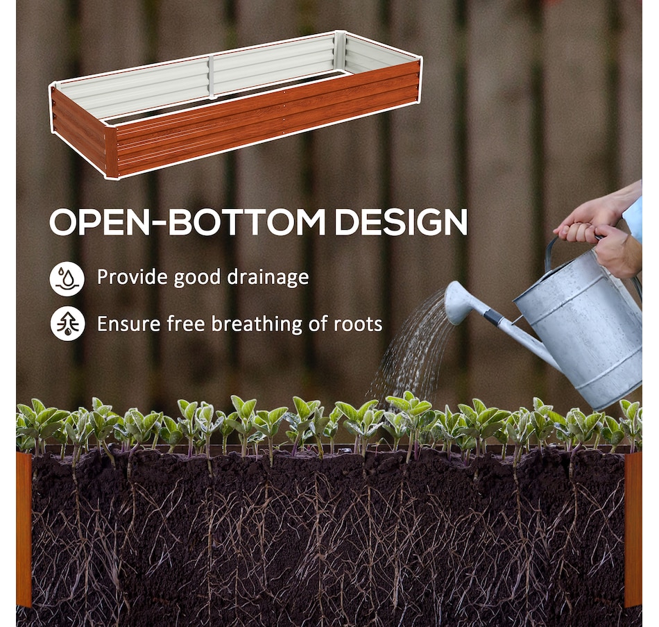 Image 904418_ALTMORE3.jpg, Product 904-418 / Price $66.99, Outsunny Galvanized Raised Garden Bed Metal Planter Box Easy Quick Setup Green from Outsunny on TSC.ca's Home & Garden department