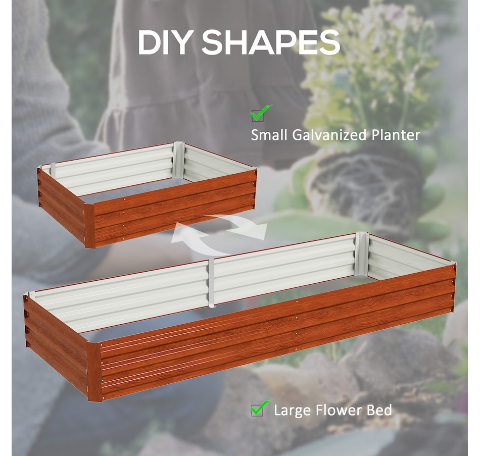 Image 904418_ALTMORE4.jpg, Product 904-418 / Price $66.99, Outsunny Galvanized Raised Garden Bed Metal Planter Box Easy Quick Setup Green from Outsunny on TSC.ca's Home & Garden department