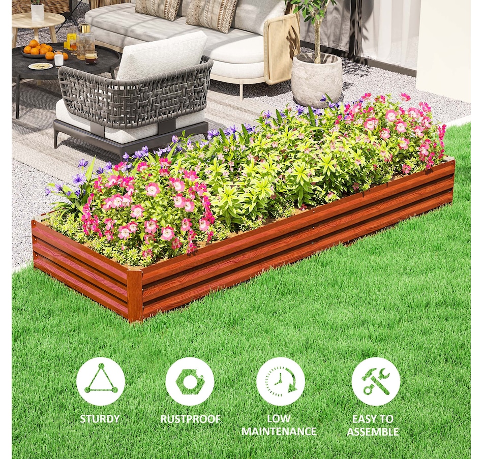 Image 904418_ALTMORE5.jpg, Product 904-418 / Price $66.99, Outsunny Galvanized Raised Garden Bed Metal Planter Box Easy Quick Setup Green from Outsunny on TSC.ca's Home & Garden department