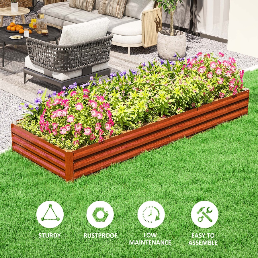 Image 904418_ALTMORE5.jpg, Product 904-418 / Price $69.99, Outsunny Galvanized Raised Garden Bed Metal Planter Box Easy Quick Setup Green from Outsunny on TSC.ca's Home & Garden department