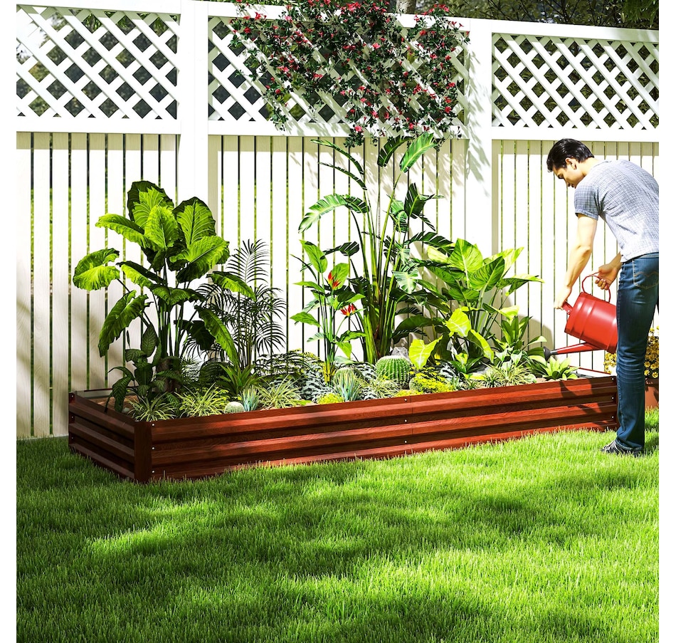 Image 904418_ALTMORE7.jpg, Product 904-418 / Price $66.99, Outsunny Galvanized Raised Garden Bed Metal Planter Box Easy Quick Setup Green from Outsunny on TSC.ca's Home & Garden department