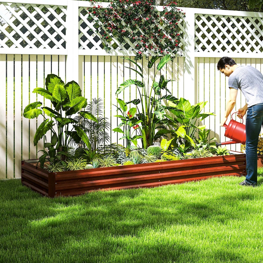 Image 904418_ALTMORE7.jpg, Product 904-418 / Price $69.99, Outsunny Galvanized Raised Garden Bed Metal Planter Box Easy Quick Setup Green from Outsunny on TSC.ca's Home & Garden department