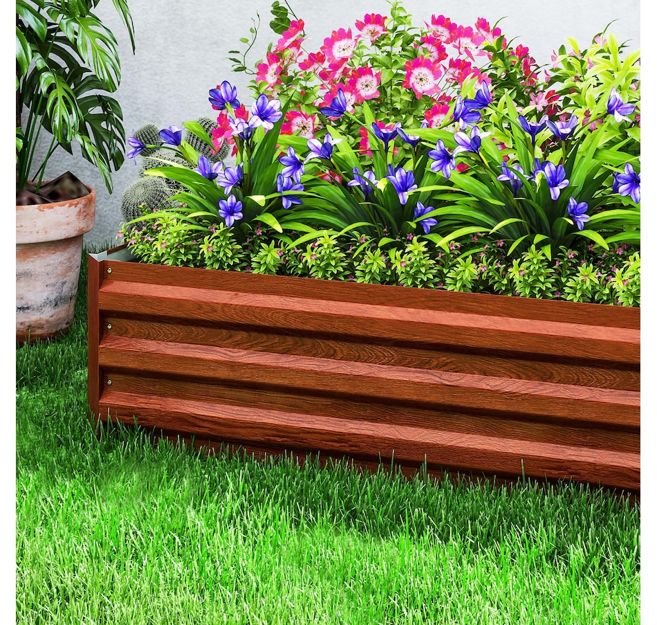 Image 904418_ALTMORE8.jpg, Product 904-418 / Price $66.99, Outsunny Galvanized Raised Garden Bed Metal Planter Box Easy Quick Setup Green from Outsunny on TSC.ca's Home & Garden department