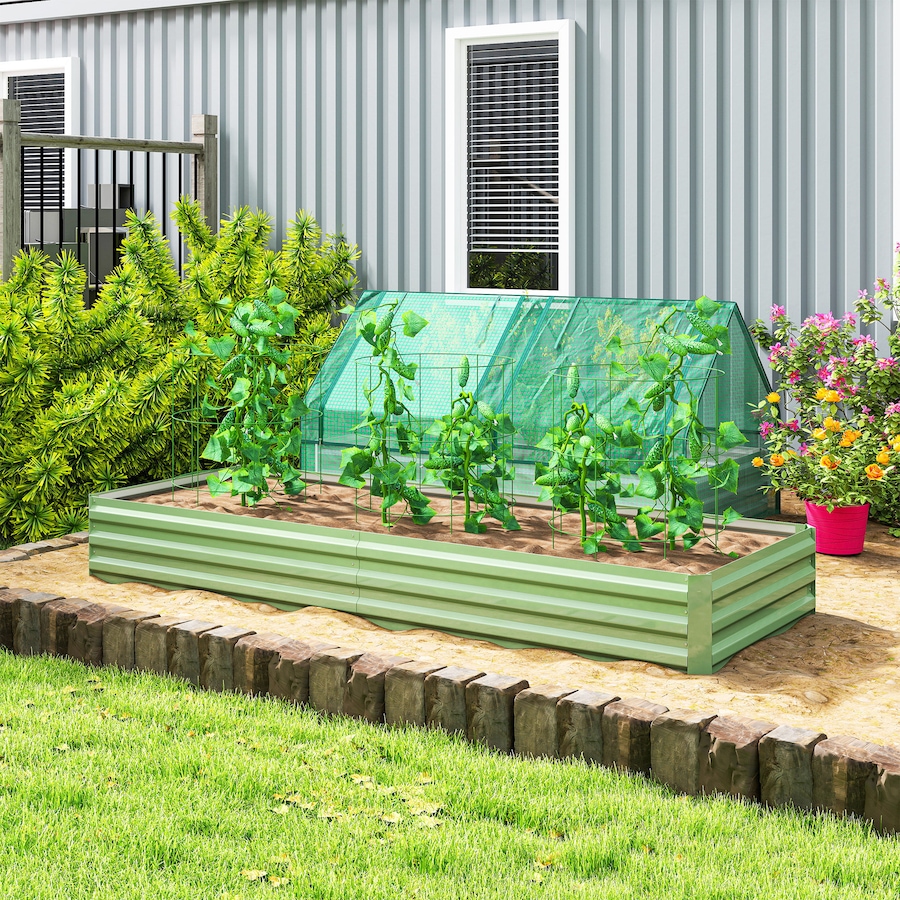 Image 904418_ALTMORE9.jpg, Product 904-418 / Price $69.99, Outsunny Galvanized Raised Garden Bed Metal Planter Box Easy Quick Setup Green from Outsunny on TSC.ca's Home & Garden department