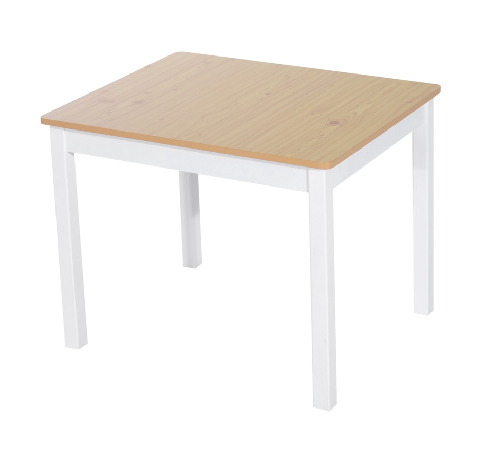 Image 904425_ALTMORE7.jpg, Product 904-425 / Price $169.99, Qaba 4-Piece Set Kids Wood Table Chair Bench with Storage Function Easy to Clean Gift for Girls Boys Toddlers Age 3 Years up - Natural and White from Qaba on TSC.ca's Home & Garden department