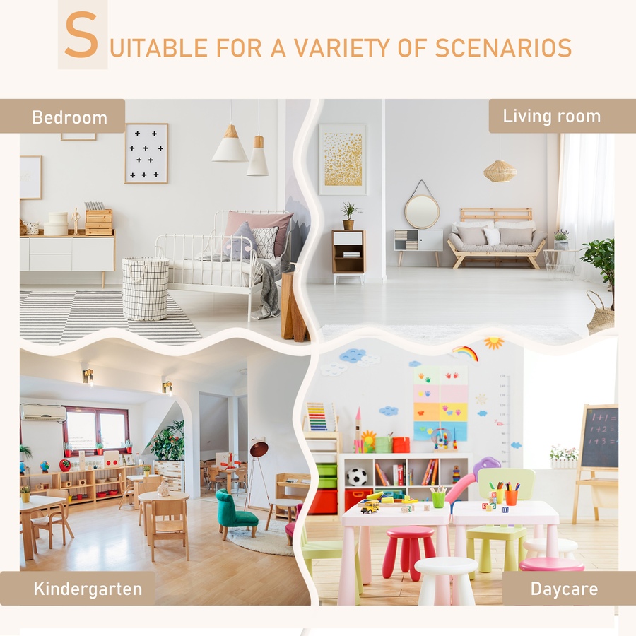 Image 904426_ALTMORE6.jpg, Product 904-426 / Price $78.99, Qaba 3 Piece Kids Table and Chairs Set, Children Dining Table with 2 Chairs, Cute Bear Shape, Rounded Corners, for Toddler 1-4 Years, Reading, Drawing, Playing, White from Qaba on TSC.ca's Home & Garden department