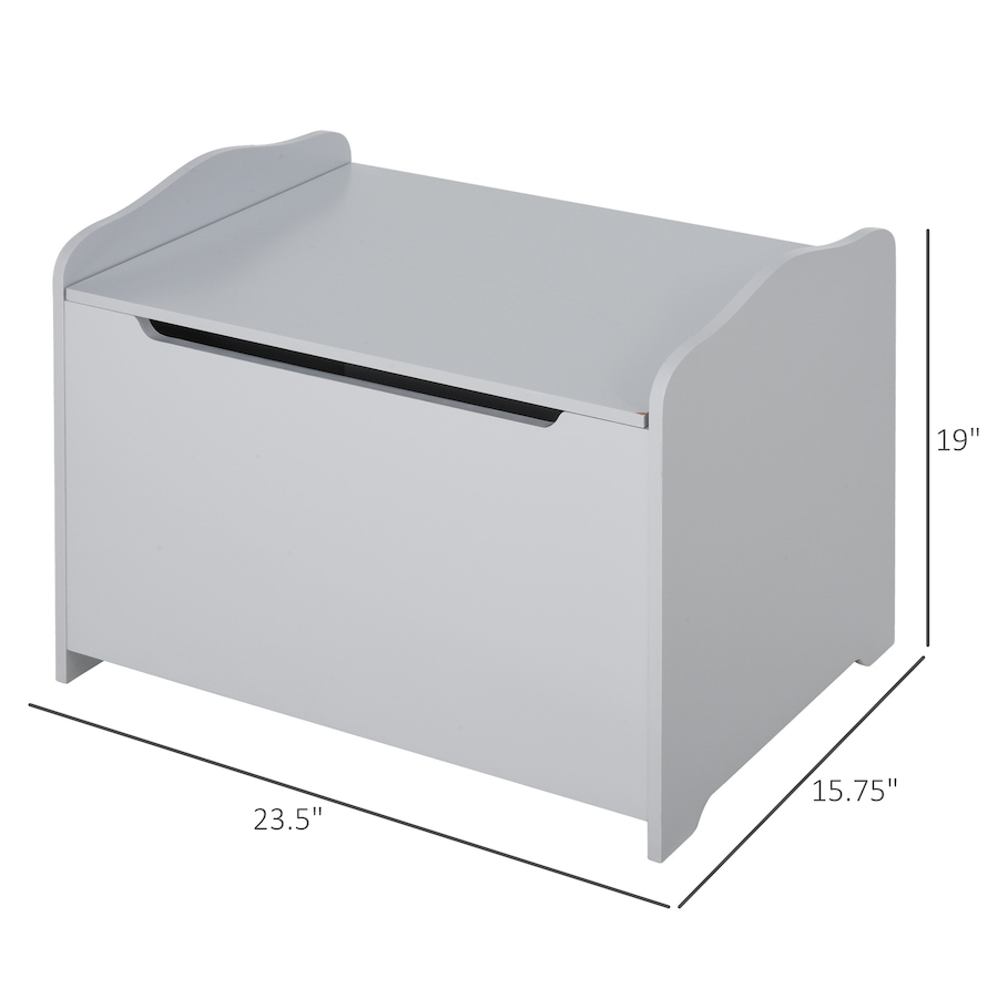 Image 904427_ALTMORE2.jpg, Product 904-427 / Price $74.99, Qaba Kids Wooden Toy Storage Box Organizer Chest with Magnetic Hinge, Grey from Qaba on TSC.ca's Home & Garden department