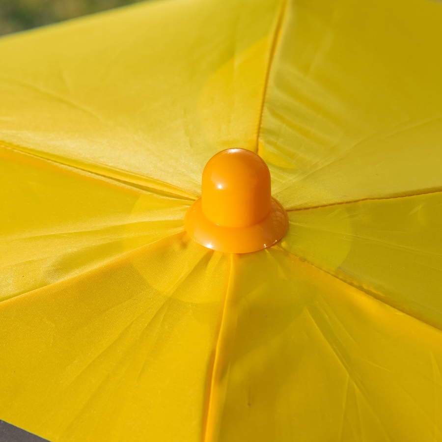 Image 904428_ALTMORE8.jpg, Product 904-428 / Price $72.99, Outsunny Kids Folding Picnic Table and Chair Set Pattern Outdoor Garden Patio Backyard with Removable & Height Adjustable Sun Umbrella Yellow from Outsunny on TSC.ca's Home & Garden department