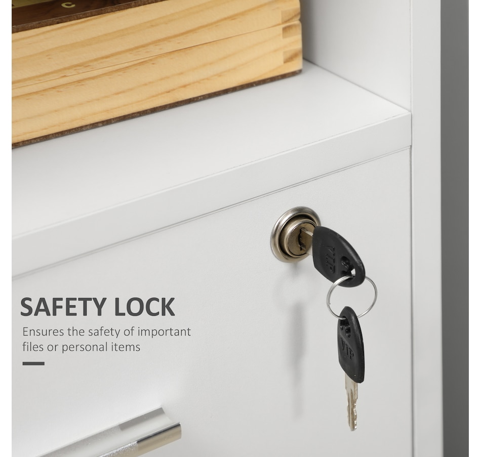 Image 904434_ALTMORE4.jpg, Product 904-434 / Price $229.99, HOMCOM Computer Desk with Keyboard Tray and Drawers, Study Workstation from HOMCOM on TSC.ca's Home & Garden department