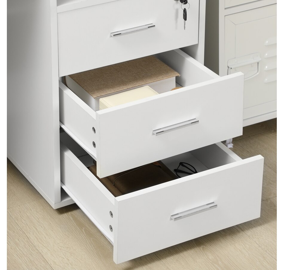 Image 904434_ALTMORE7.jpg, Product 904-434 / Price $229.99, HOMCOM Computer Desk with Keyboard Tray and Drawers, Study Workstation from HOMCOM on TSC.ca's Home & Garden department