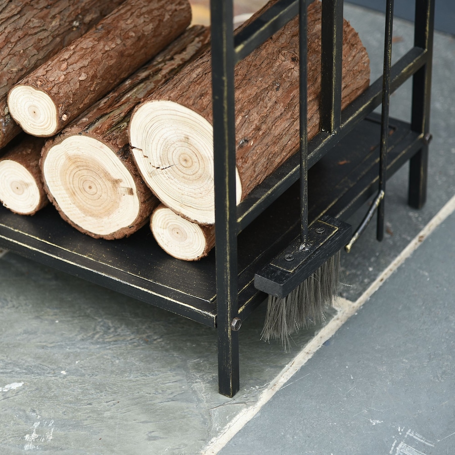 Image 904436_ALTMORE8.jpg, Product 904-436 / Price $74.99, Outsunny Heavy Duty Firewood Rack Wood Log Fireplace Stacker, Black from Outsunny on TSC.ca's  department