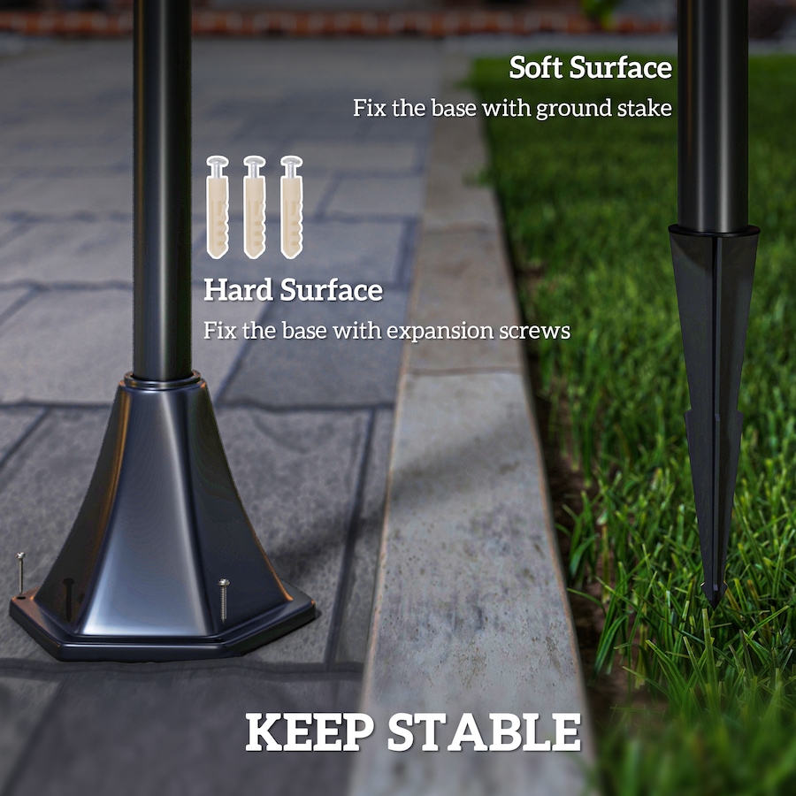 Image 904441_ALTMORE7.jpg, Product 904-441 / Price $39.99, Outsunny Single Solar Lamp Post, 47" Solar-Powered LED Garden Streetlight from Outsunny on TSC.ca's Home & Garden department
