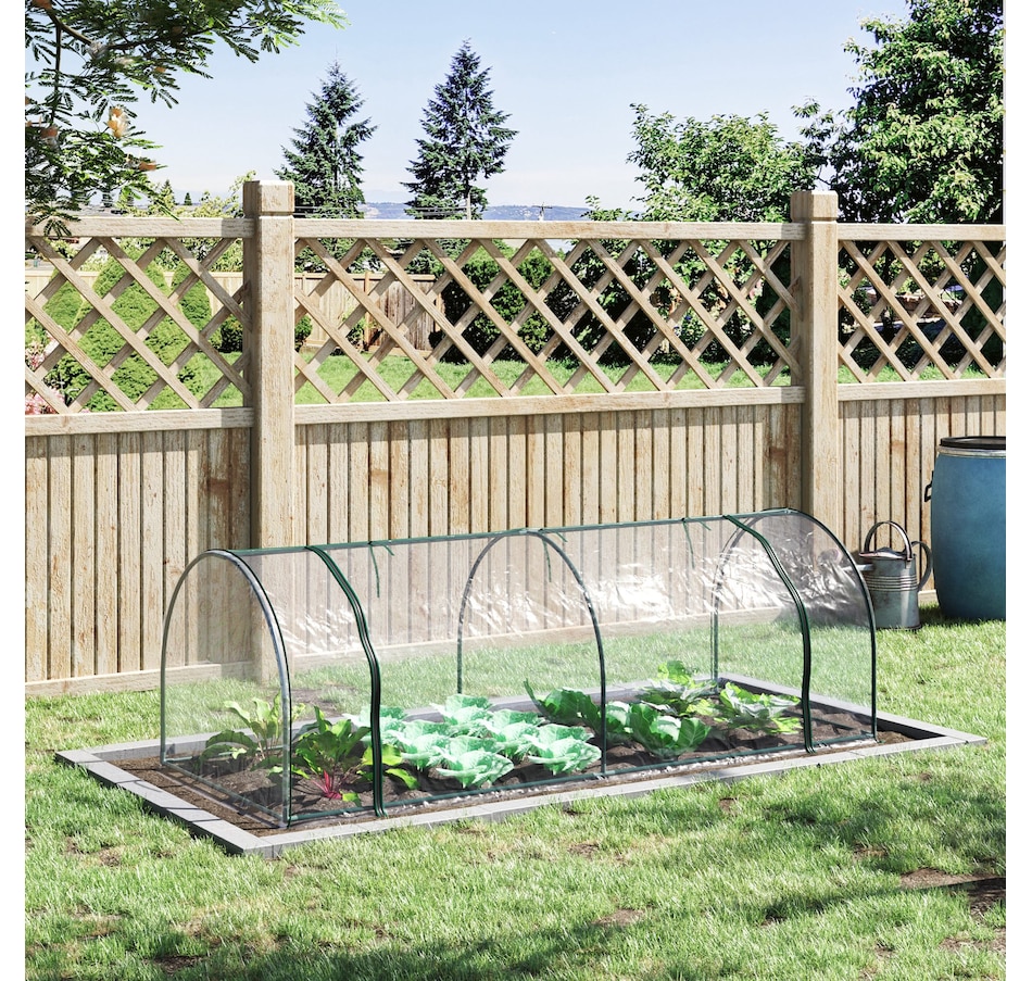 Image 904443_ALTMORE1.jpg, Product 904-443 / Price $48.99, Outsunny 8' x 3' x 2.6' Mini Greenhouse, Portable Hot House for Plants from Outsunny on TSC.ca's Home & Garden department
