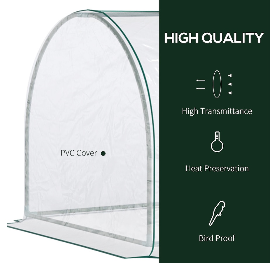 Image 904443_ALTMORE3.jpg, Product 904-443 / Price $48.99, Outsunny 8' x 3' x 2.6' Mini Greenhouse, Portable Hot House for Plants from Outsunny on TSC.ca's Home & Garden department