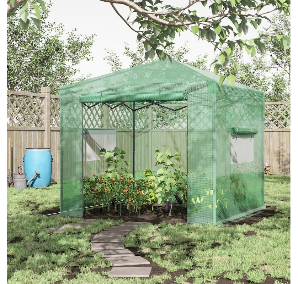 Image 904444_ALTMORE1.jpg, Product 904-444 / Price $149.99, Outsunny 8' x 6' Pop Up Greenhouse, Portable Outdoor Walk-in Hot House from Outsunny on TSC.ca's Home & Garden department