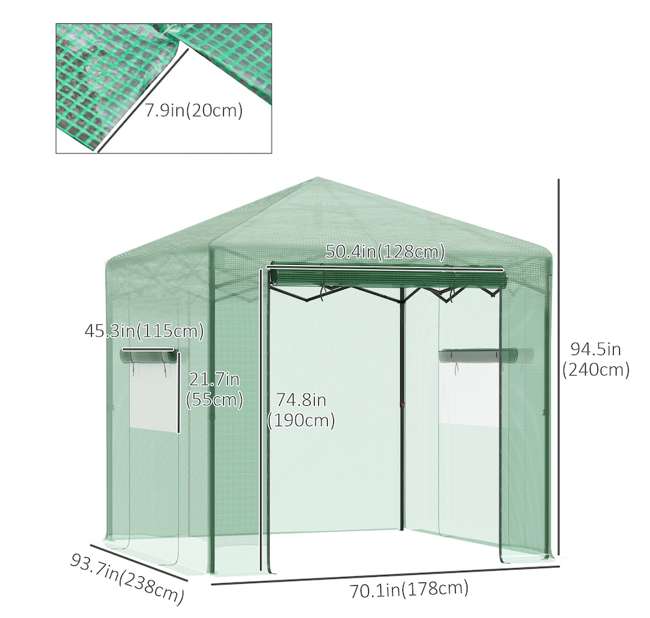 Image 904444_ALTMORE2.jpg, Product 904-444 / Price $149.99, Outsunny 8' x 6' Pop Up Greenhouse, Portable Outdoor Walk-in Hot House from Outsunny on TSC.ca's Home & Garden department