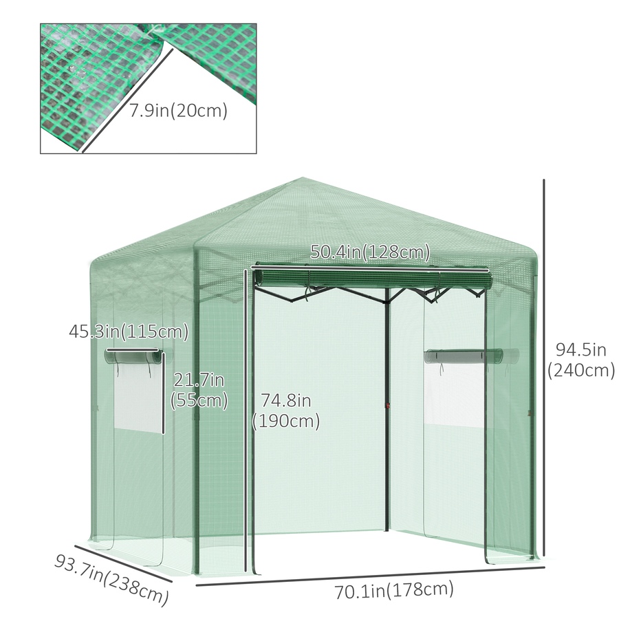 Image 904444_ALTMORE2.jpg, Product 904-444 / Price $149.99, Outsunny 8' x 6' Pop Up Greenhouse, Portable Outdoor Walk-in Hot House from Outsunny on TSC.ca's Home & Garden department