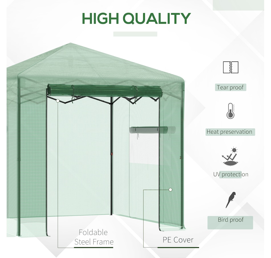 Image 904444_ALTMORE3.jpg, Product 904-444 / Price $149.99, Outsunny 8' x 6' Pop Up Greenhouse, Portable Outdoor Walk-in Hot House from Outsunny on TSC.ca's Home & Garden department