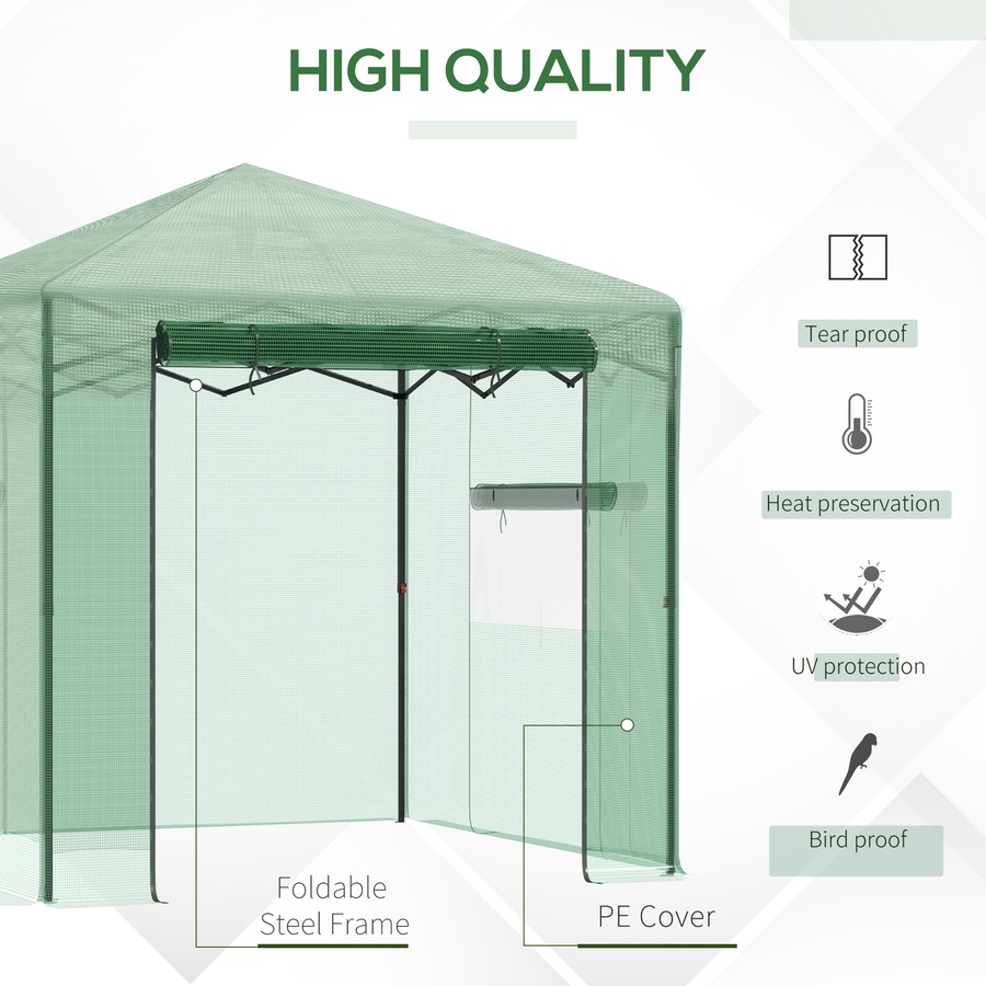 Image 904444_ALTMORE3.jpg, Product 904-444 / Price $149.99, Outsunny 8' x 6' Pop Up Greenhouse, Portable Outdoor Walk-in Hot House from Outsunny on TSC.ca's Home & Garden department