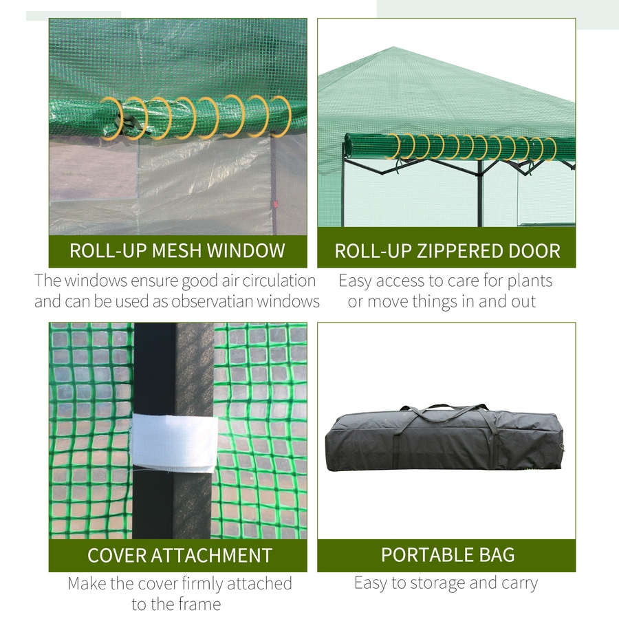 Image 904444_ALTMORE4.jpg, Product 904-444 / Price $149.99, Outsunny 8' x 6' Pop Up Greenhouse, Portable Outdoor Walk-in Hot House from Outsunny on TSC.ca's Home & Garden department